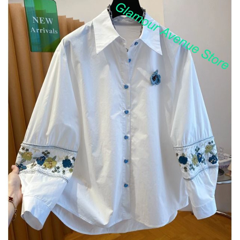 Good Floral & Wedding Decor Supply Photos - Franse luxe witte, hoogwaardige, geborduurde blouse