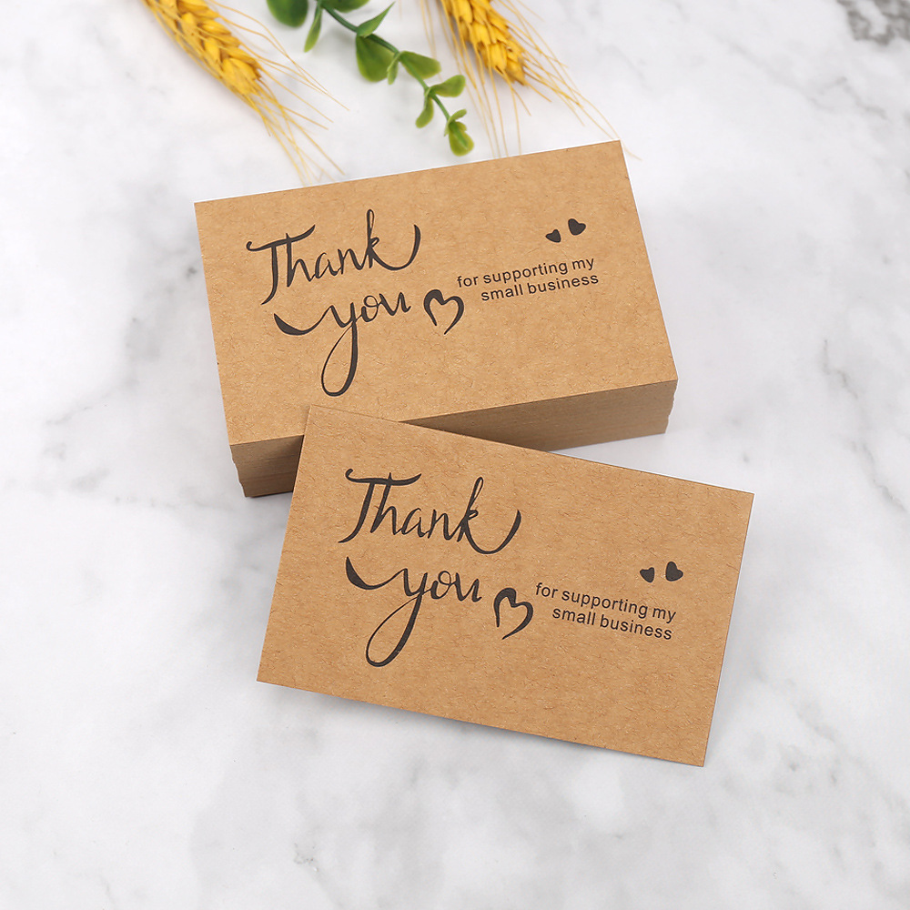 Wedding Decor Supply Store - 50 stuks bedankkaarten kraftpapier bedankt voor
